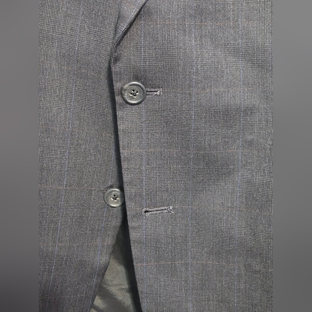 Botany 500 Couture Gray Blazer Sport Coat 44L Wool Made in USA Mens - Picture 4 of 10
